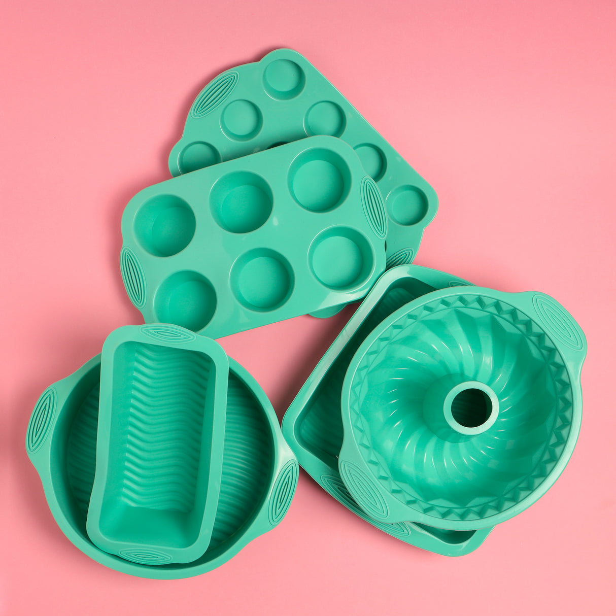 Royalford 6 PCS Silicone Bakeware Set RF10473 | Premium Food-Grade Silicone Design | Non-Stick | BPA-Free | Flexible & Durable Baking Pans | Dishwasher Safe Design