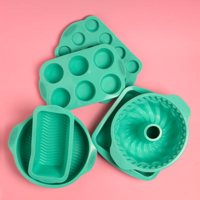 Royalford 6 PCS Silicone Bakeware Set RF10473 | Premium Food-Grade Silicone Design | Non-Stick | BPA-Free | Flexible & Durable Baking Pans | Dishwasher Safe Design