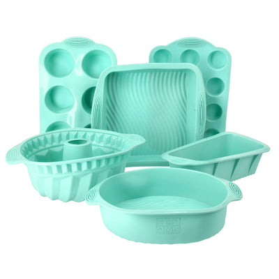 Royalford 6 PCS Silicone Bakeware Set RF10473 | Premium Food-Grade Silicone Design | Non-Stick | BPA-Free | Flexible & Durable Baking Pans | Dishwasher Safe Design