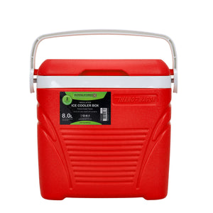 RoyalFord RF10475 8L Insulated Ice Cooler Box | Portable Thermal Ice Chest for Camping, Picnic, Travel & Outdoor Use | 3-Layer Thermal Insulation | Premium Polymer Body