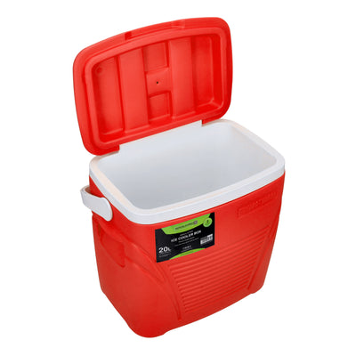 Royalford RF10476 Insulated Ice Cooler Box 20L | Three-Layer Thermal Ice Box | HDPE Outer Shell | PU Foam Insulation & Food-Grade PP Inner Wall for Travel & Outdoor Use
