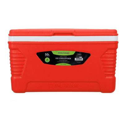 Royalford RF10483 50L Insulated Ice Cooler Box | 3-Layer Thermal Insulation  | Heavy-Duty Portable Cooler |  Durable HDPE outer shell | Heat-insulating PU foam