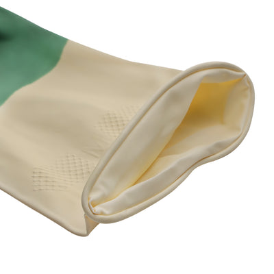 Royalford RF10491 Cleaning Gloves| 2PCS made from natural latex with textured non-slip grip| durable, reusable, antibacterial, for kitchen & household cleaning tasks|
