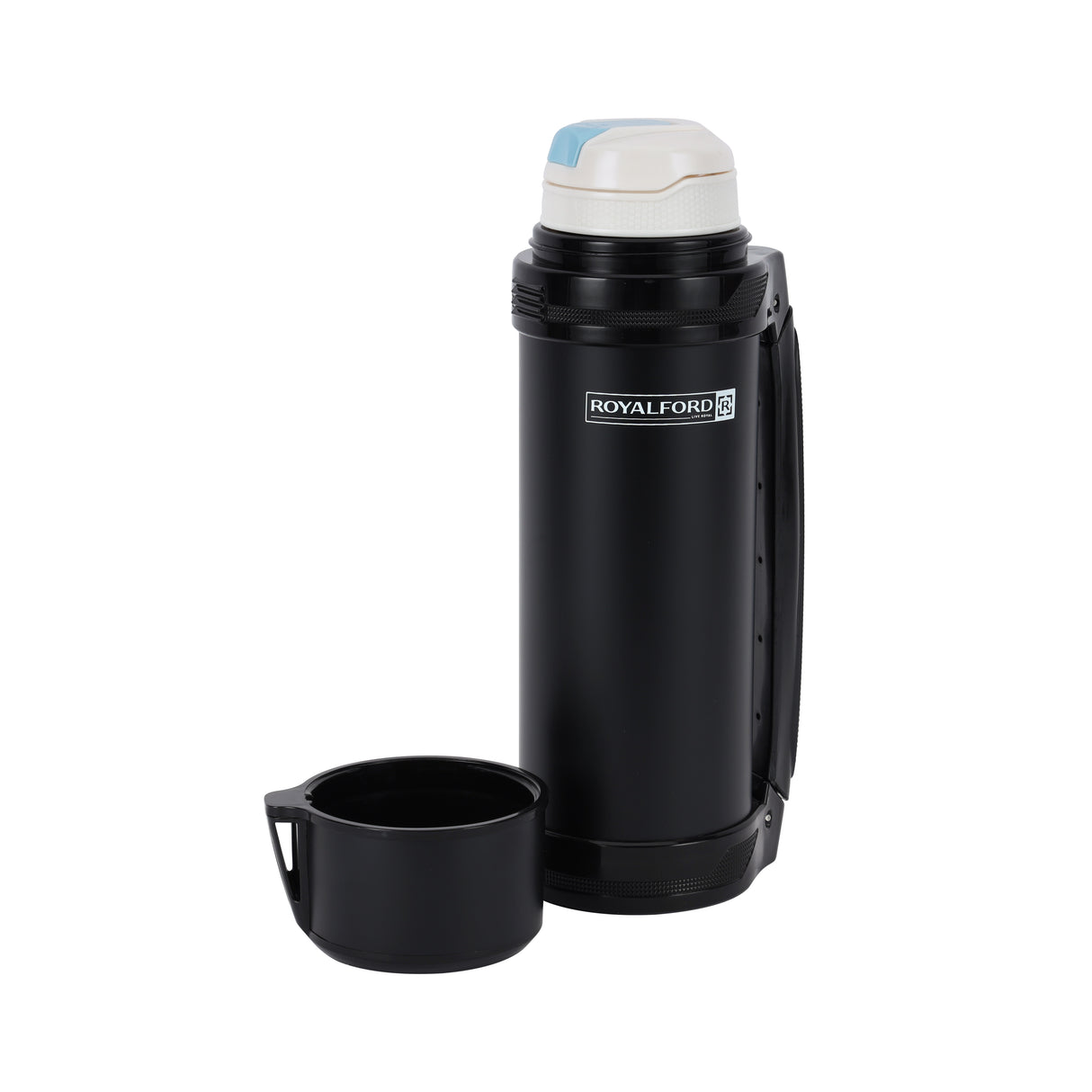 Royalford RF10493 Travel Vacuum Flask 1.0L | Double Wall Stainless Steel Hot & Cold Insulated Flask with SS 304 Inner |  Perfect for Office, Travel & Outdoor Use