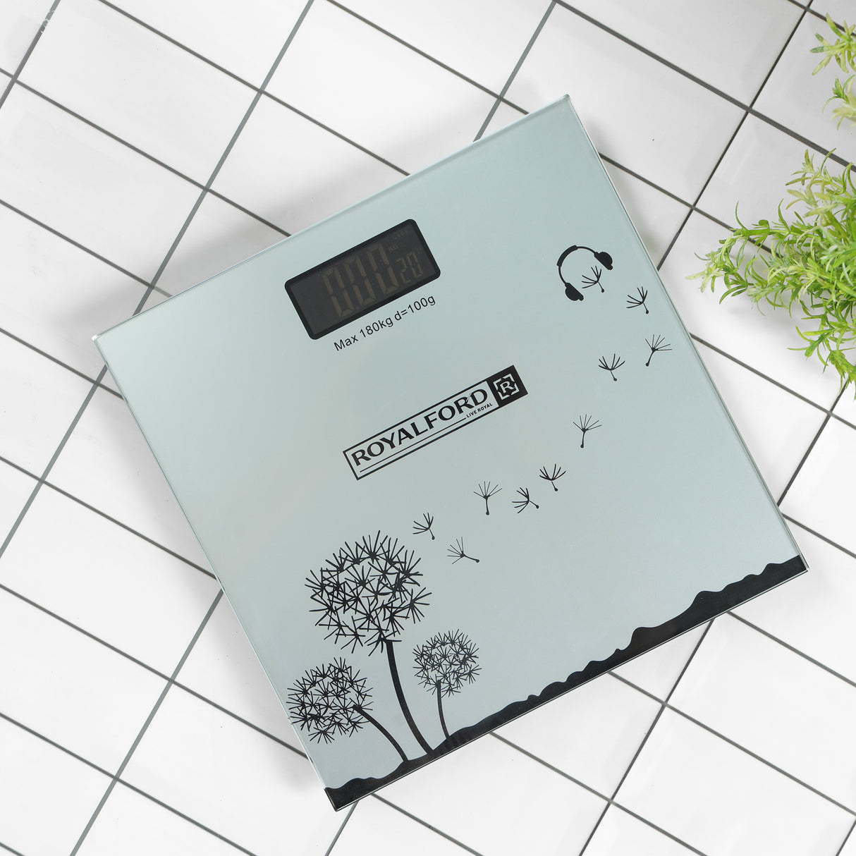Royalford Health Scale RF10502 | 180kg Digital Body Scale | High Precision 100g Graduation| Sleek Design | Durable Construction | Easy-to-Read Display for Home and Gym