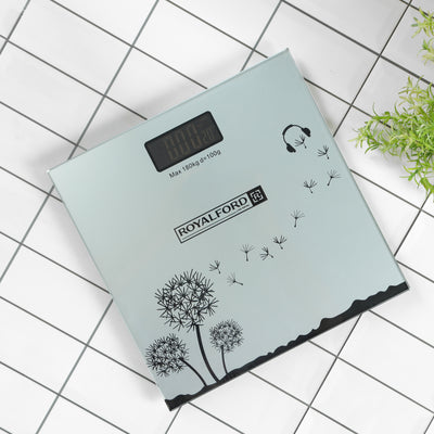 Royalford Health Scale RF10502 | 180kg Digital Body Scale | High Precision 100g Graduation| Sleek Design | Durable Construction | Easy-to-Read Display for Home and Gym