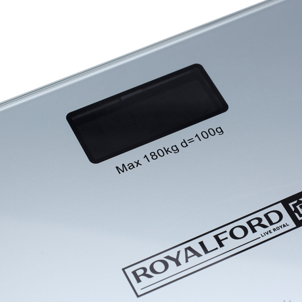Royalford Health Scale RF10502 | 180kg Digital Body Scale | High Precision 100g Graduation| Sleek Design | Durable Construction | Easy-to-Read Display for Home and Gym