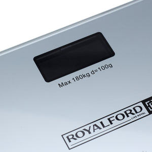 Royalford Health Scale RF10502 | 180kg Digital Body Scale | High Precision 100g Graduation| Sleek Design | Durable Construction | Easy-to-Read Display for Home and Gym