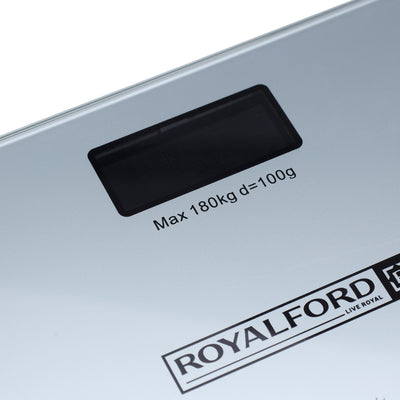 Royalford Health Scale RF10502 | 180kg Digital Body Scale | High Precision 100g Graduation| Sleek Design | Durable Construction | Easy-to-Read Display for Home and Gym