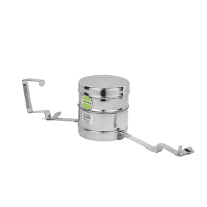 Royalford RF10557 2 Layer Stainless Steel Bombay Tiffin | Food Grade Durable Lunch Carrier |  Secure Locking Clips &  Sturdy Handle| Ideal for Office, School & Travel Use
