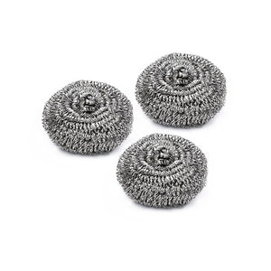 Royalford RF10635 Stainless Steel Scourer  | 3PCS Heavy Duty Scrubber  | Rust Proof | Durable Cleaning Pads for Kitchen Pots, Pans, Utensils & Sink Cleaning Use