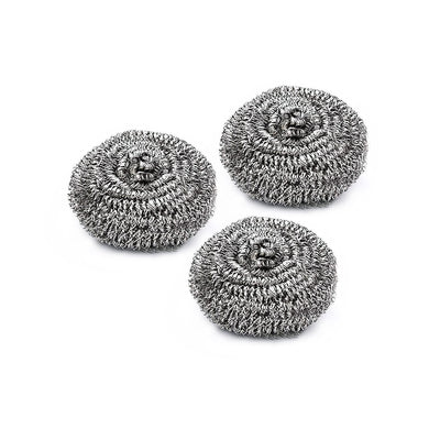 Royalford RF10635 Stainless Steel Scourer  | 3PCS Heavy Duty Scrubber  | Rust Proof | Durable Cleaning Pads for Kitchen Pots, Pans, Utensils & Sink Cleaning Use