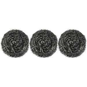 Royalford RF10635 Stainless Steel Scourer  | 3PCS Heavy Duty Scrubber  | Rust Proof | Durable Cleaning Pads for Kitchen Pots, Pans, Utensils & Sink Cleaning Use