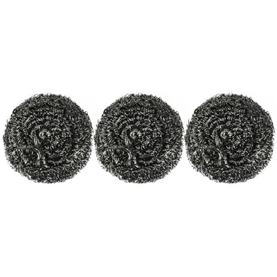 Royalford RF10635 Stainless Steel Scourer  | 3PCS Heavy Duty Scrubber  | Rust Proof | Durable Cleaning Pads for Kitchen Pots, Pans, Utensils & Sink Cleaning Use