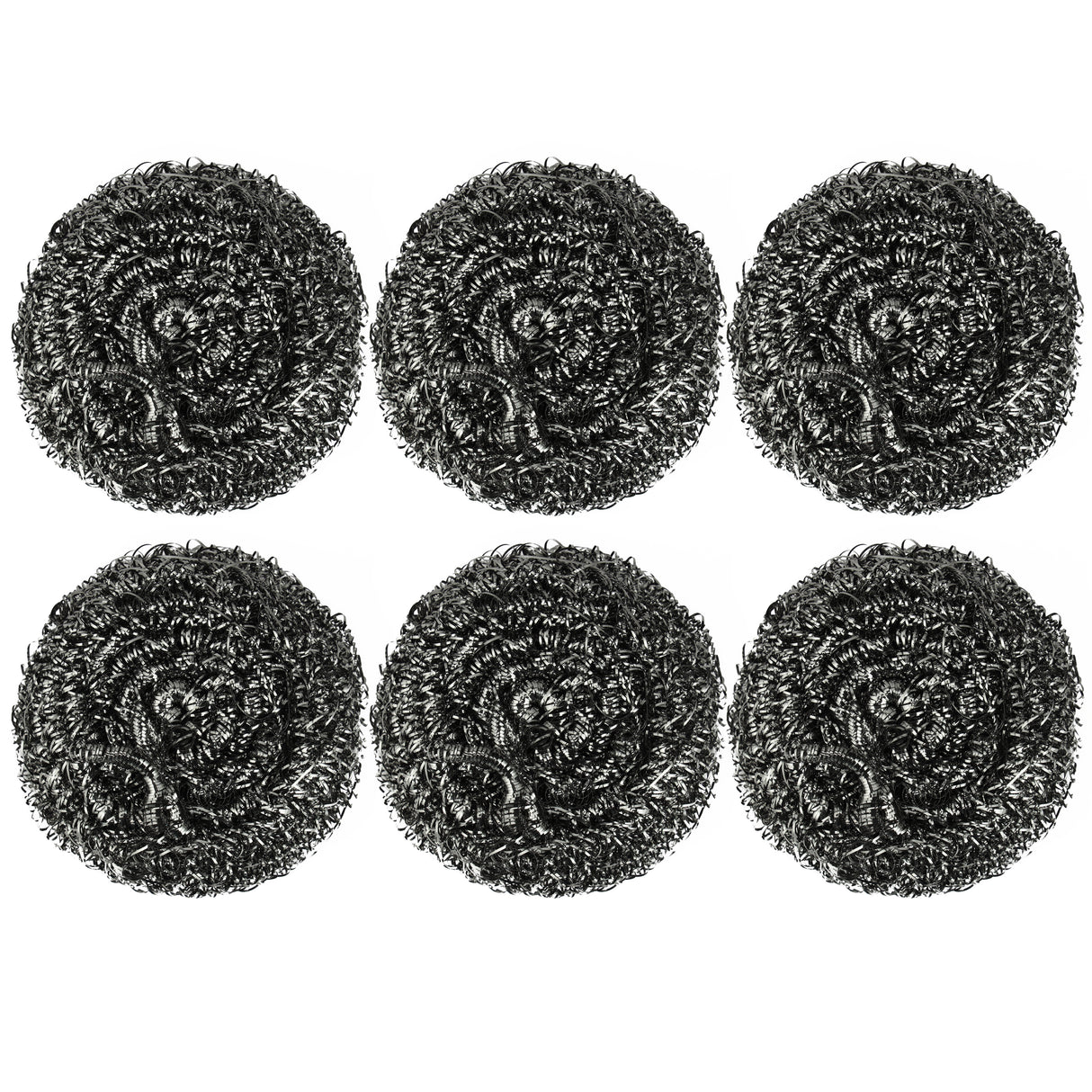 Royalford RF10637 Stainless Steel Scourer 6PCS| heavy-duty cleaning power & rust-proof durability|effective grease removal for pots, pans, sinks, and kitchen surfaces|