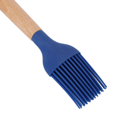 Royalford RF10646 Silicone Oil Brush with wooden handle|  food-grade silicone, Heat-resistant & hygienic| durable basting brush ideal for cooking & oiling tasks|