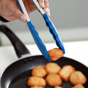 Royalford RF10656 Silicone Food Tong| stainless steel body, heat-resistant & durable, non-slip grip| ergonomic design, ideal for cooking, grilling, serving & kitchen use|
