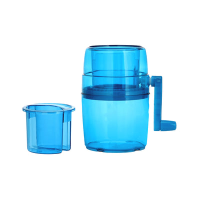 Royalford RF10668 Manual Ice Crusher | Portable Hand Crank Ice Shaver | Stainless Steel Blades |Durable BPA-free plastic |Non-slip base | 15-cube ice mold | Easy to clean