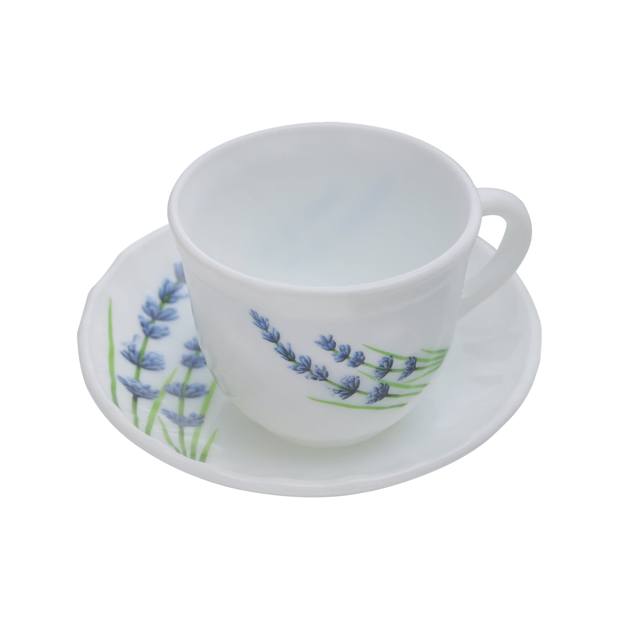 Royalford RF10679 44-Piece Opalware Dinner Set | English Lavender Design | | Lightweight & Elegant Floral Pattern| Dishwasher & Freezer Safe |Complete Family Tableware