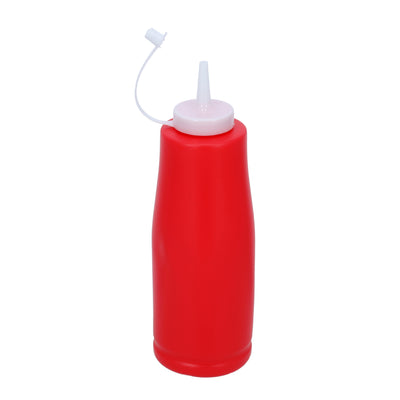 Royalford RF10729 Ketchup Bottle Set| 2 PCS 600ML Sauce Dispenser Bottles with easy squeeze design| leakproof nozzle, plastic build, for sauces and kitchen use|
