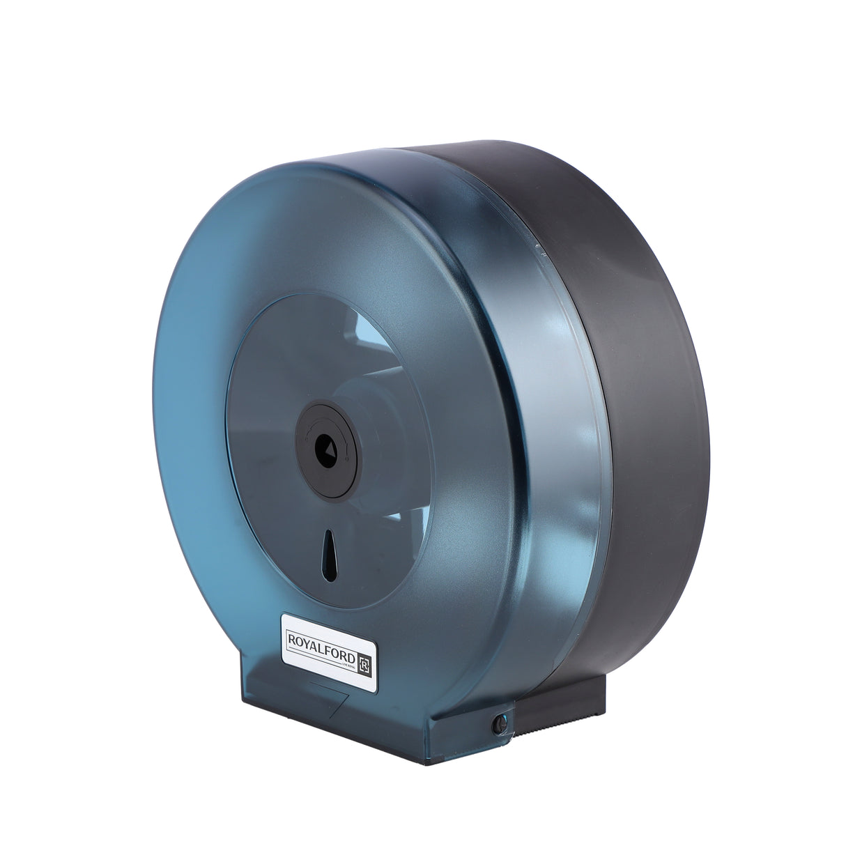 Royalford RF10731 Paper Roll Dispenser |  Durable Hygienic Tissue Holder | Vertical Access Window | ABS Wall Mounted Lockable Design for Bathroom, Restaurant & Hospitals