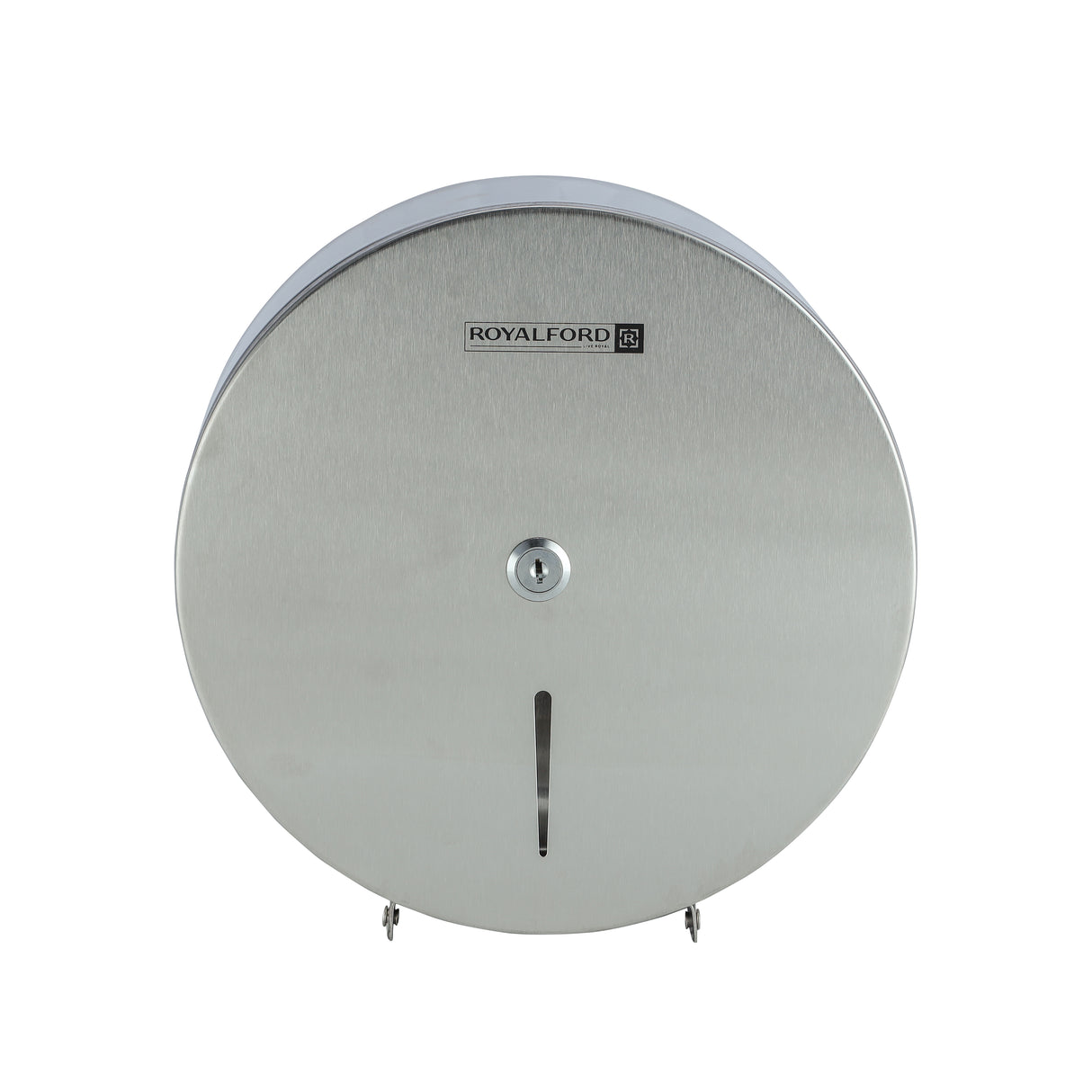 Royalford RF10732 Stainless Steel Paper Roll Dispenser |  Durable Hygienic Tissue Holder | Wall Mounted Lockable Design for Bathroom, Restaurant & Hospital Use