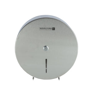 Royalford RF10732 Stainless Steel Paper Roll Dispenser |  Durable Hygienic Tissue Holder | Wall Mounted Lockable Design for Bathroom, Restaurant & Hospital Use