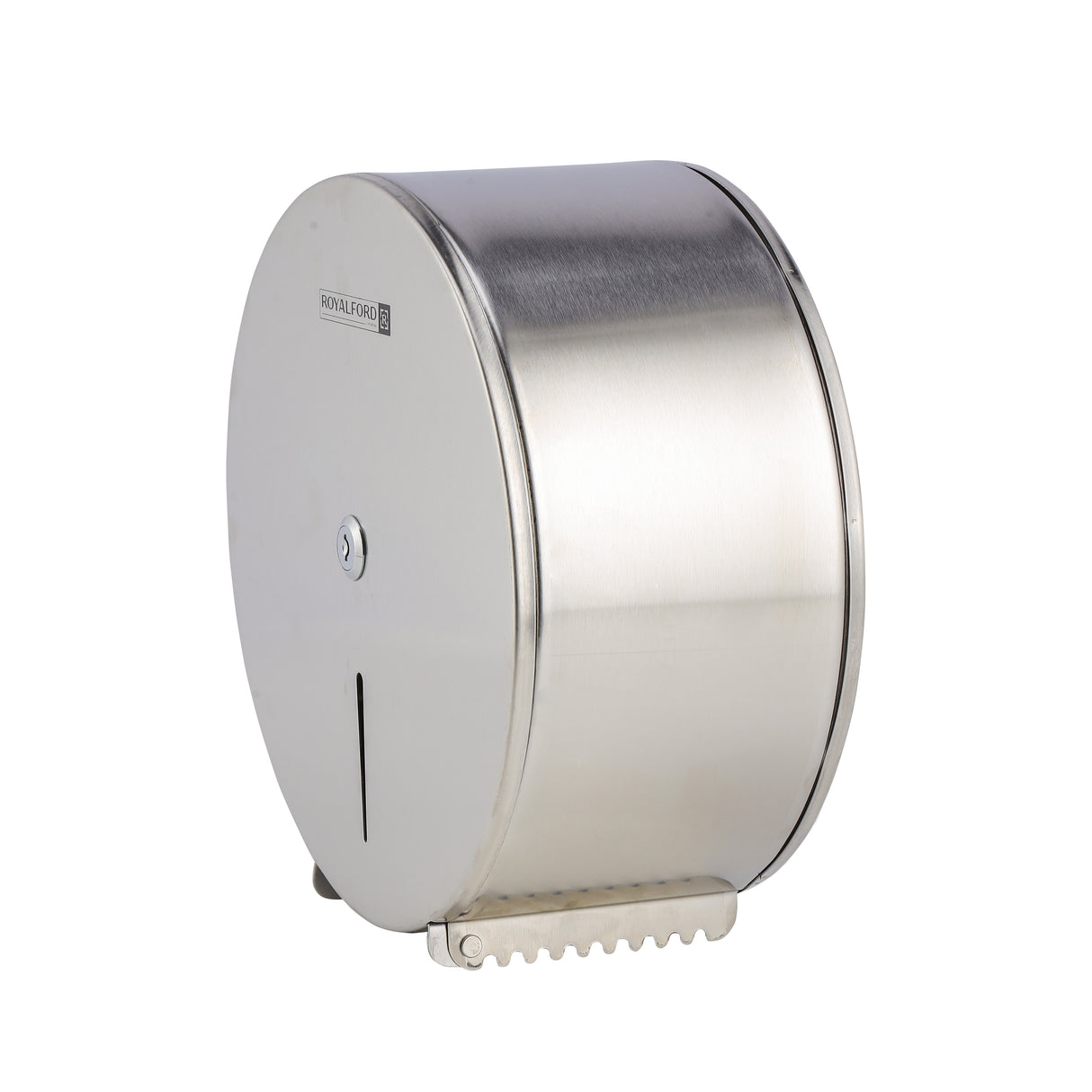 Royalford RF10732 Stainless Steel Paper Roll Dispenser |  Durable Hygienic Tissue Holder | Wall Mounted Lockable Design for Bathroom, Restaurant & Hospital Use
