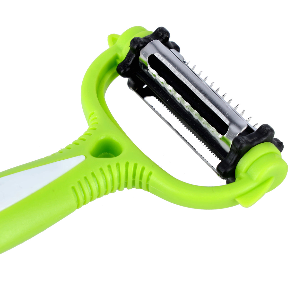Royalford RF10734 3 in 1 Multifunctional Peeler | Stainless Steel Rotary Blades | Ergonomic Handle | Vegetable, Fruit Peeler, Shredder & Cutter |  Rust Resistant Design