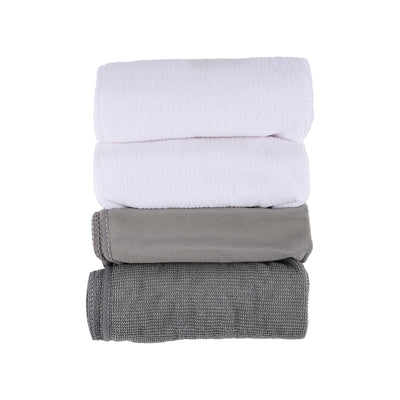 RoyalBright RF10743 Microfibre Cloth Set 4 Pcs | Anti-Bacterial High-Density Multipurpose Cleaning Cloths for Kitchen, Furniture & Bathroom, Lint-Free & Super Absorbent