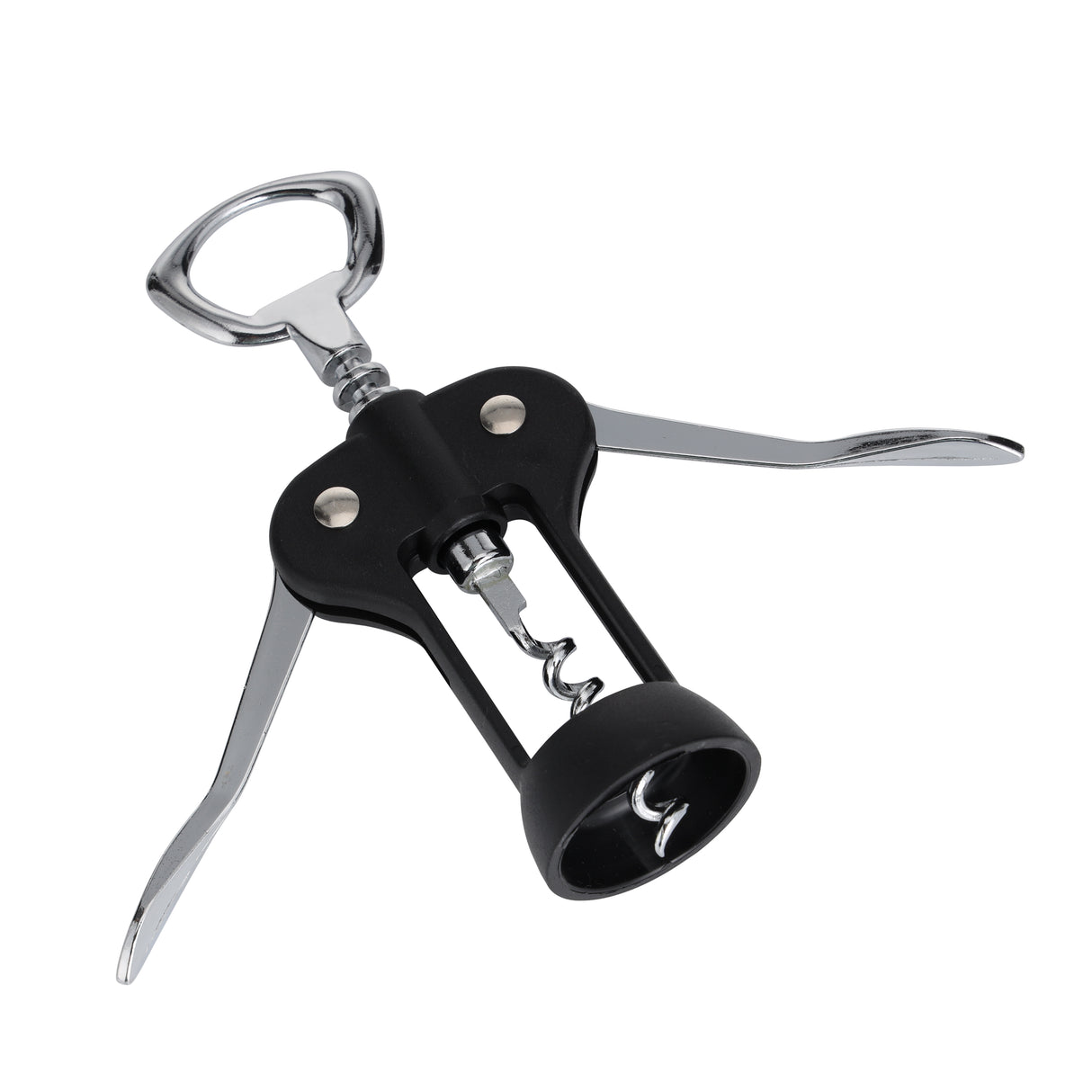 Royalford RF10773 Winged Wine Opener | Stainless Steel Corkscrew Bottle Opener | Ergonomic Handle | Heavy Duty Zinc Alloy Wine Bottle Opener | Dishwasher Safe Bar Tool