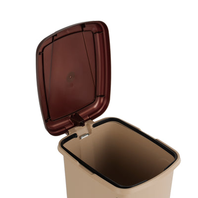Royalford RF10794 15L Slim Pedal Dust Bin | Plastic Waste Bin | Hands-Free Foot Pedal | Slim Space-Saving Design | Durable Plastic Construction | Stable Non-Slip Base