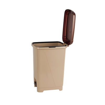Royalford RF10794 15L Slim Pedal Dust Bin | Plastic Waste Bin | Hands-Free Foot Pedal | Slim Space-Saving Design | Durable Plastic Construction | Stable Non-Slip Base