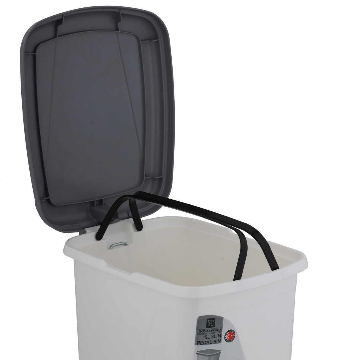 Royalford RF10804 30L Novelty Trash Bin | Durable Design |  Premium Plastic Swing Lid Waste Bin for Kitchen, Bathroom & Office Use |  Modern Home Waste Solution