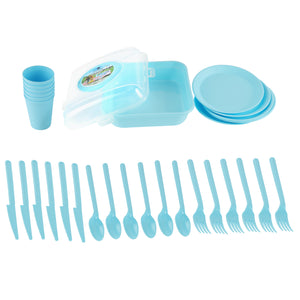 Royalford RF10797 Charizma Picnic Set 32 PCS | Portable Picnic & Camping Tableware | BPA-Free, Durable, Lightweight Outdoor Dining Kit with Plates, Cups & Cutlery