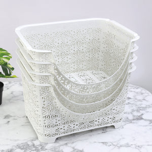 Royalford RF10800  Dynamic  4-Tier Storage Cabinet | Heavy-Duty Premium Quality Plastic | Multi-Layer Organizer for Home |  Suitable For Office & Bedroom Storage