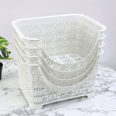 Royalford RF10800  Dynamic  4-Tier Storage Cabinet | Heavy-Duty Premium Quality Plastic | Multi-Layer Organizer for Home |  Suitable For Office & Bedroom Storage