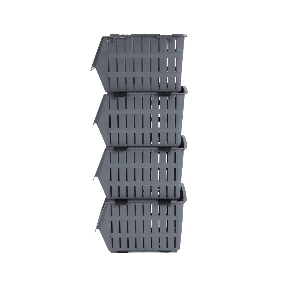 Royalford 4-Layer Vegetable Rack RF10801 | Transparent Premium Plastic Storage Stand | Space-Saving Vertical Design| Lightweight| Easy Assembly for Kitchen Organization