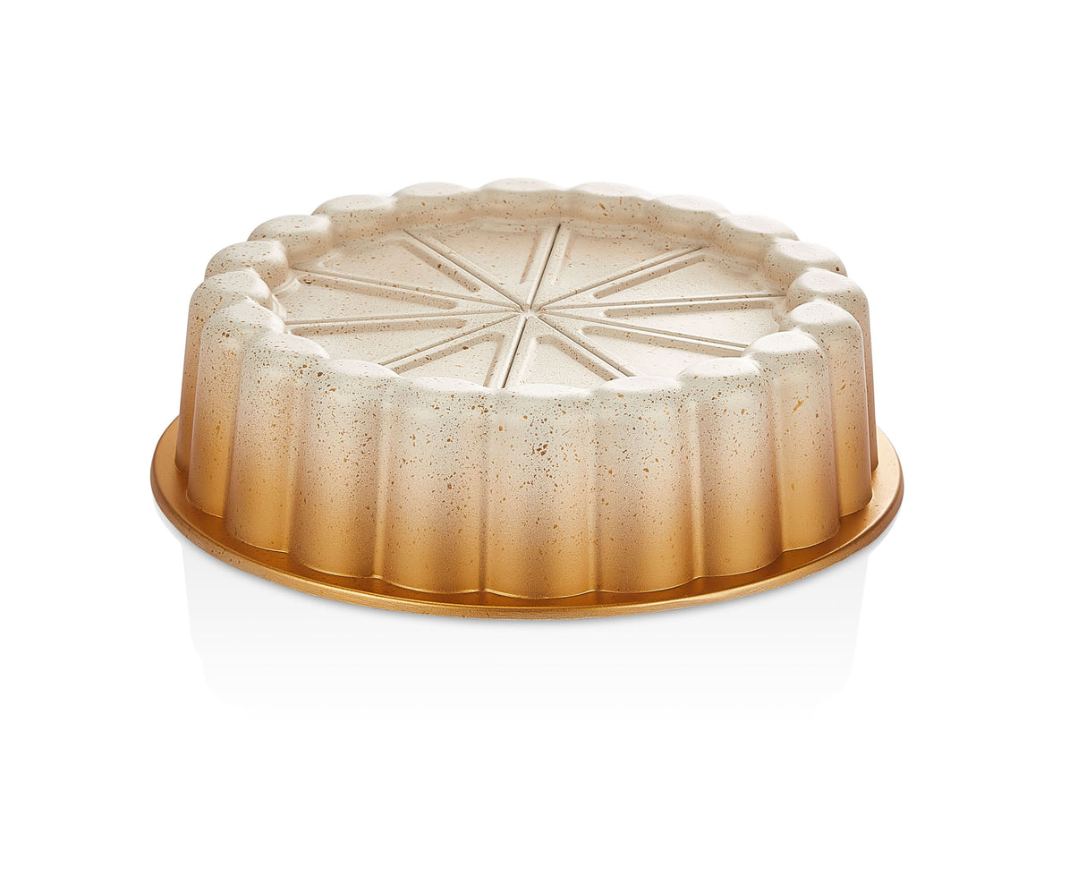 Elegant Bundt Cake Pan, Aluminium Bakeware, RF10841 | Beautiful Design Cake Tin | Granite Coated Non-Stick Pan for Easy Food Release & Clean Up | Oven Safe Cake Tin