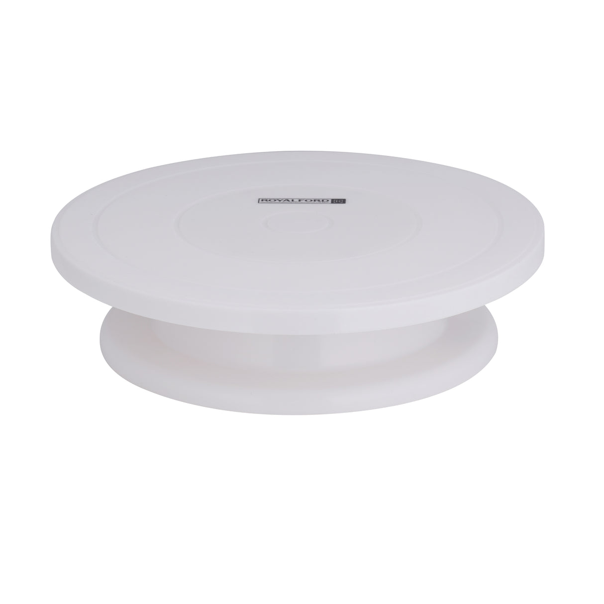 Royalford RF10866 Cake Decorating Turntable 28cm | 360° Rotating Non-Slip Cake Stand | polypropylene (PP) construction | Non-slip surface |Anti-skid rubber base
