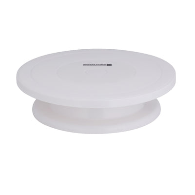 Royalford RF10866 Cake Decorating Turntable 28cm | 360° Rotating Non-Slip Cake Stand | polypropylene (PP) construction | Non-slip surface |Anti-skid rubber base