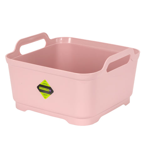 Royalford RF10874 9L Square Basket with Filter |BPA Free Plastic Utility Basket | Drain Plug| Multipurpose Kitchen Washing, Draining & Storage Organizer |Multipurpose use
