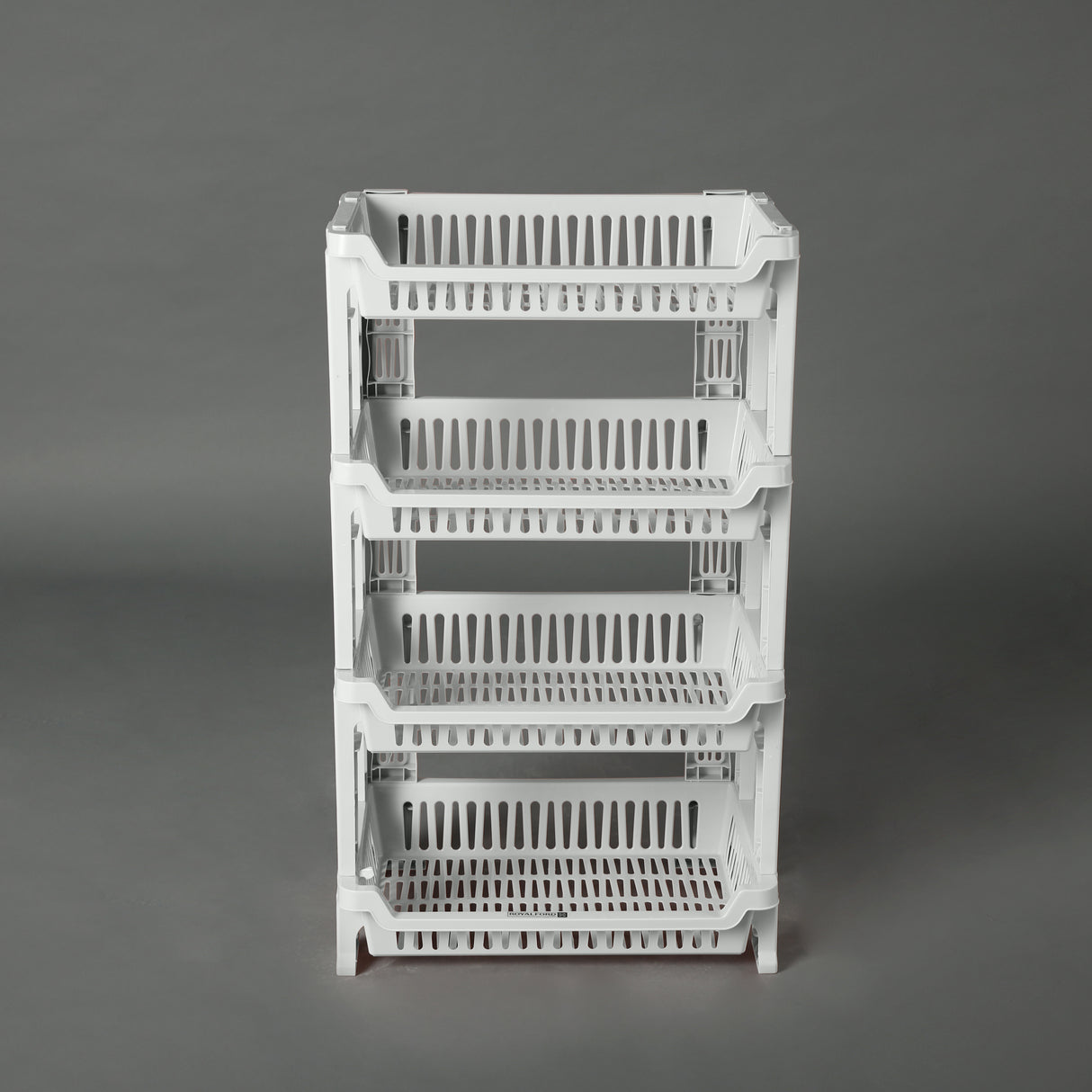 Royalford RF10878 4-Layer Vegetable Rack | Premium Plastic Fruit & Veg Storage Stand | Compact Vertical Design | Easy Portability |  Durable & Compact Kitchen Organizer