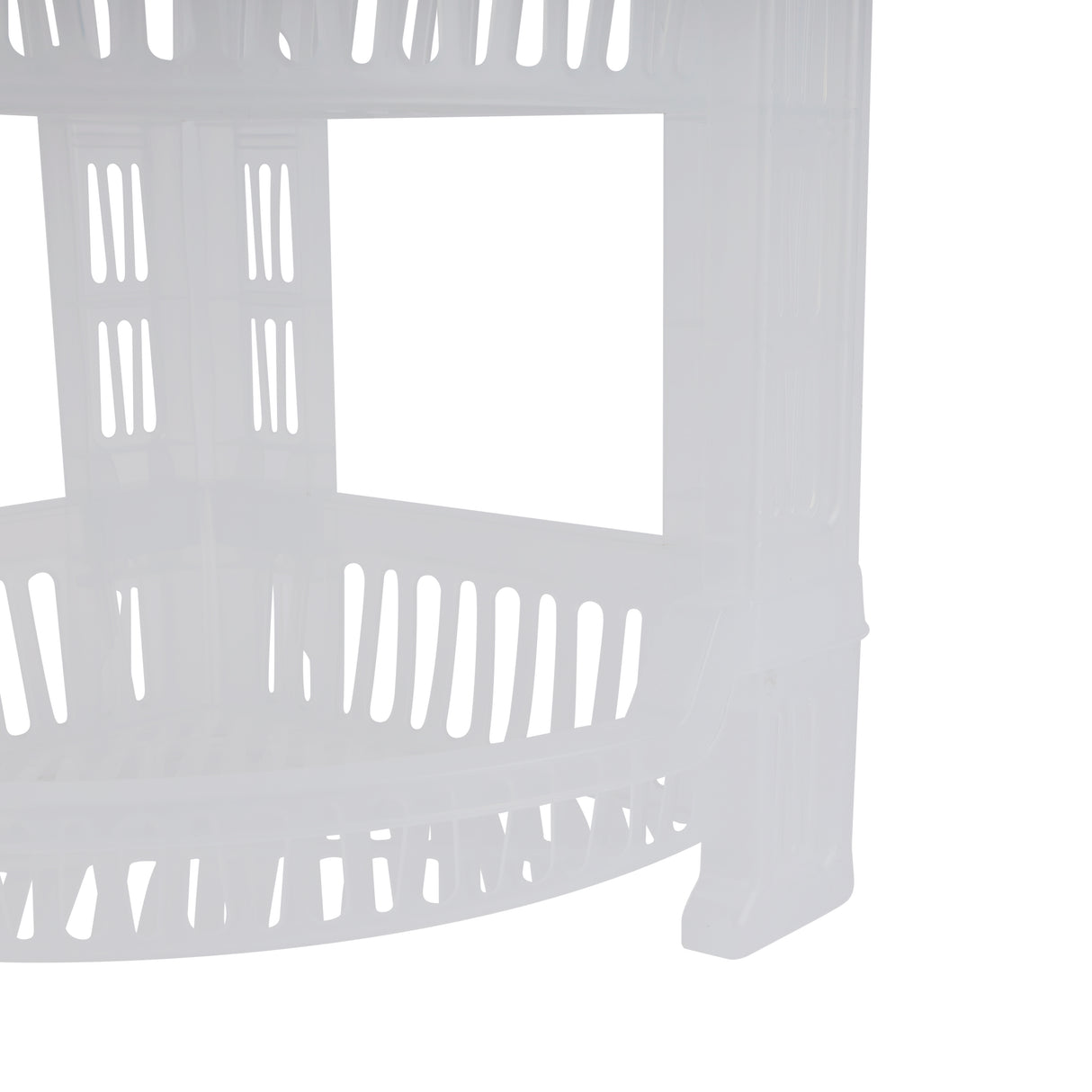 Royalford RF10881 4-Layer Corner Rack | Premium Plastic Storage Rack| Compact Space-Saving Design | Easy to Install & Clean | Lightweight & Multi-Purpose Organizer