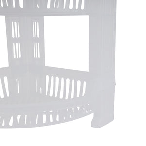 Royalford RF10881 4-Layer Corner Rack | Premium Plastic Storage Rack| Compact Space-Saving Design | Easy to Install & Clean | Lightweight & Multi-Purpose Organizer