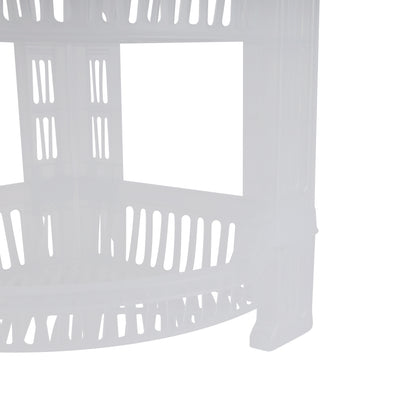 Royalford RF10881 4-Layer Corner Rack | Premium Plastic Storage Rack| Compact Space-Saving Design | Easy to Install & Clean | Lightweight & Multi-Purpose Organizer