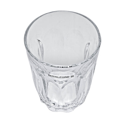 Royalford RF1097 GT6 Glass Tumbler Set | 6PCS 9oz Durable Drinking Glasses for Water, Juice, Soft Drinks & Beverages | Elegant Everyday Glassware for Home  & Restaurants
