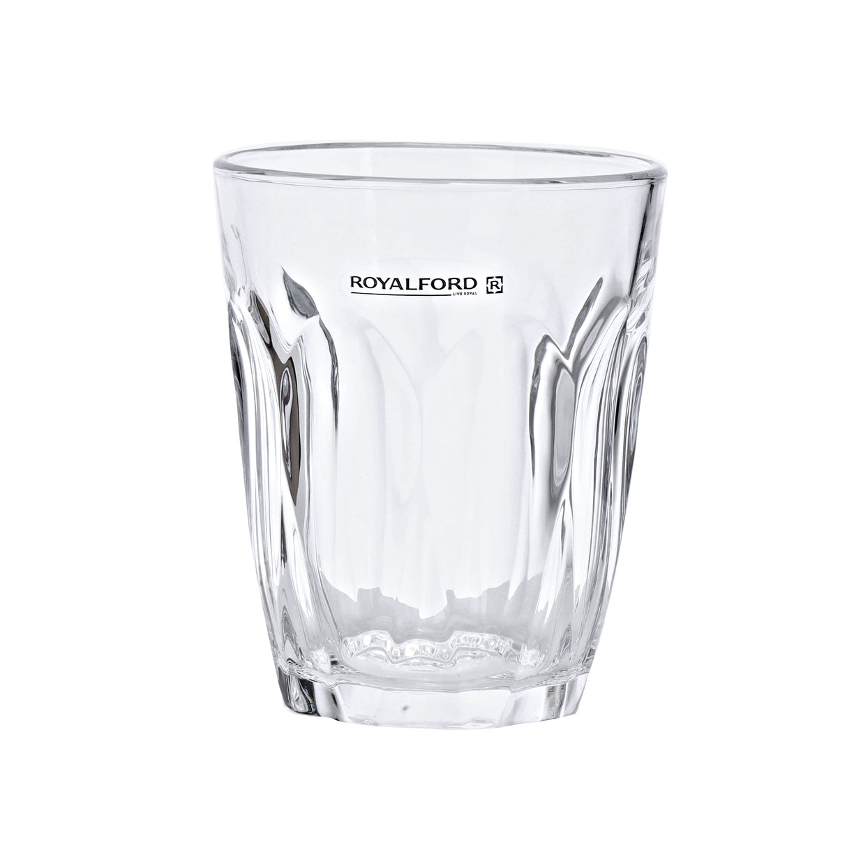Royalford RF1097 GT6 Glass Tumbler Set | 6PCS 9oz Durable Drinking Glasses for Water, Juice, Soft Drinks & Beverages | Elegant Everyday Glassware for Home  & Restaurants