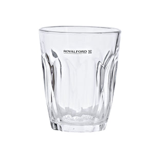 Royalford RF1097 GT6 Glass Tumbler Set | 6PCS 9oz Durable Drinking Glasses for Water, Juice, Soft Drinks & Beverages | Elegant Everyday Glassware for Home  & Restaurants