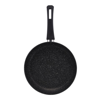 Royalford RF10980 Gabbro Granite Coated Cookware Set | 7 Pieces Non-Stick Aluminium Pots and Pans | Tempered Glass Lids | Even Heat Distribution | PTFE & PFOA Free